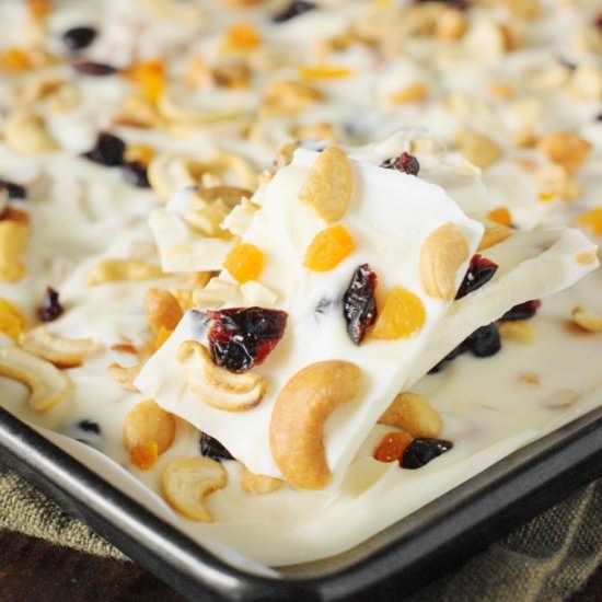 White Chocolate Cashew Bark