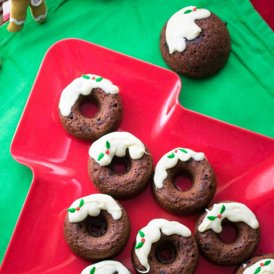 Choc Chip Christmas Pudding Cakes
