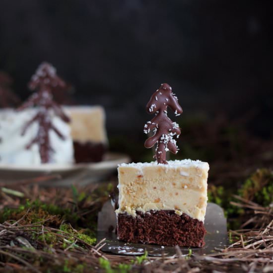 Brownie with nougat cream