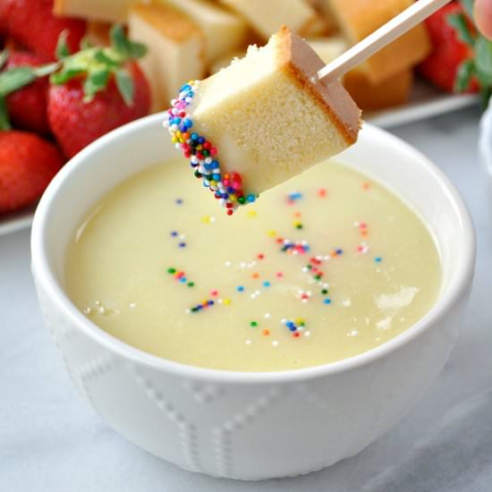White Chocolate Champagne Fondue
