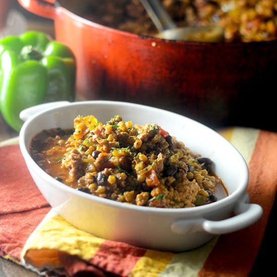 Ancho Chili with Farro