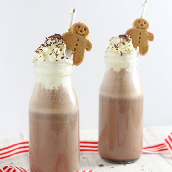 Frozen Gingerbread Hot Chocolate