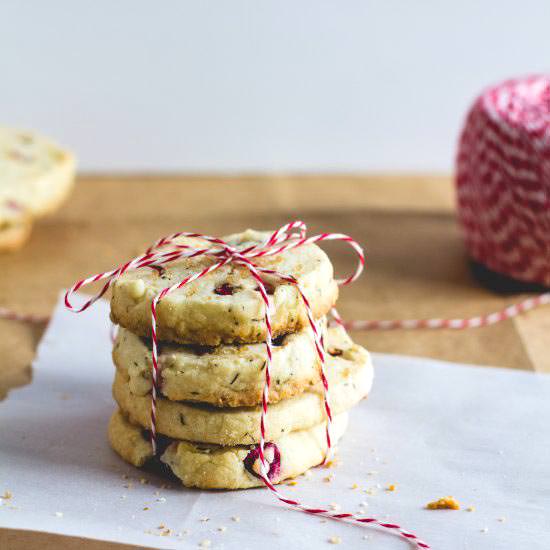 Cranberry + Thyme Shortbread