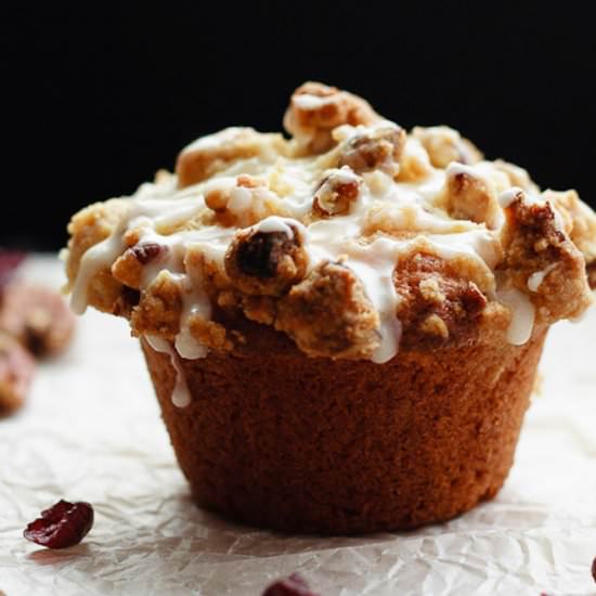 Eggnog Cranberry Orange Muffins
