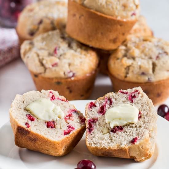 Cranberry & White Chocolate Muffins