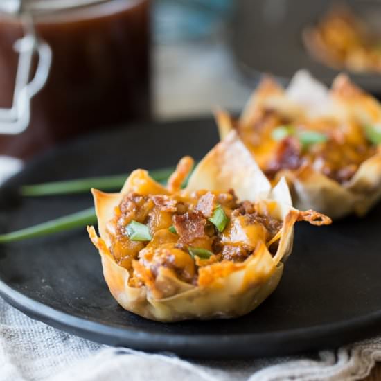 BBQ Bacon Cheeseburger Cupcakes
