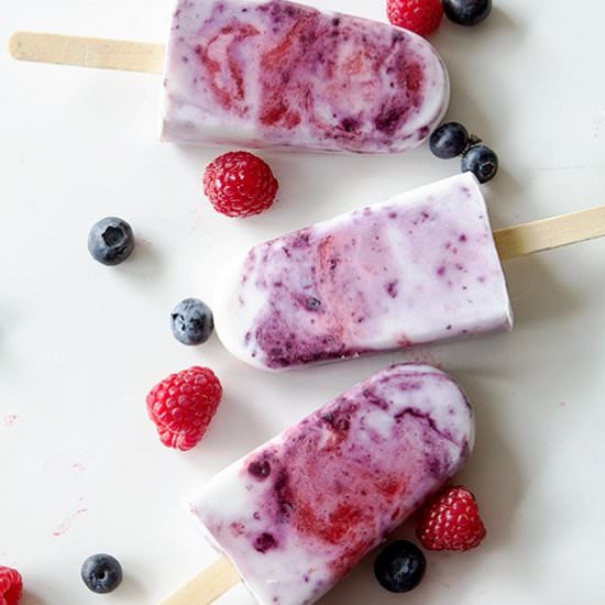 4th of July Mixed Berry Popsicles