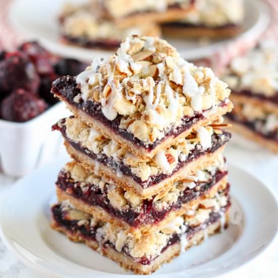 Almond Cherry Streusel Bars