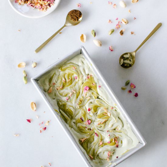 Cardamom Rose Pistachio Ice Cream