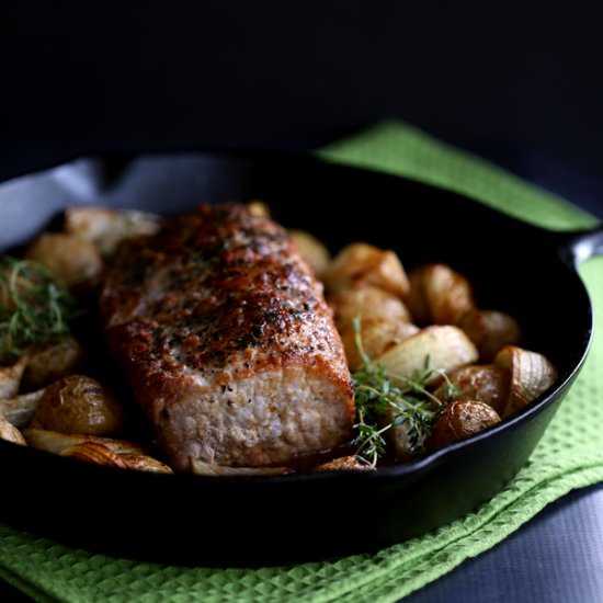 Thyme Crusted Pork Roast