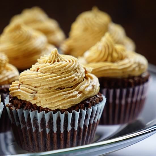 Brownie Cupcakes with Peanut Butter