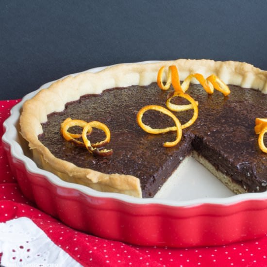 Chocolate & orange zest tart