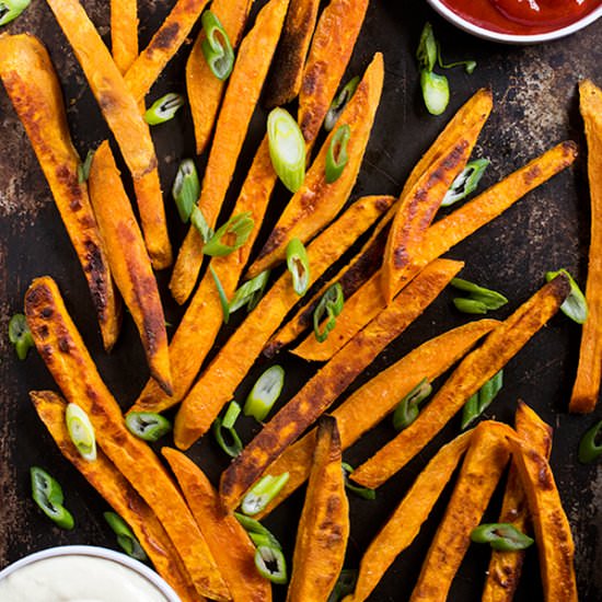 Sweet Potato Fries with Tahini Mayo