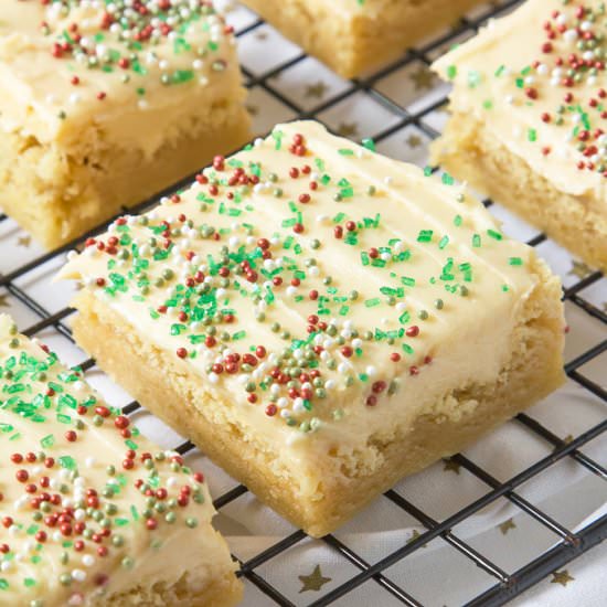Frosted Sugar Cookie Bars