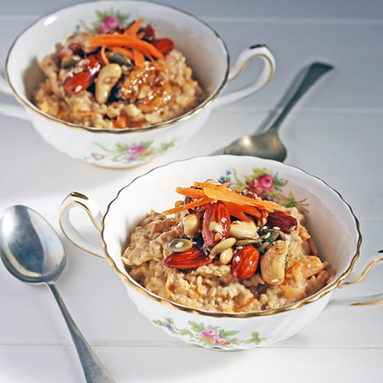Spiced Carrot Oatmeal with Maple