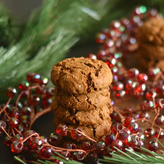 Paleo Salted Gingerbread Cookies