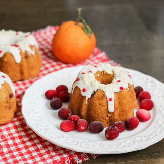 Cranberry Orange Bundt Cakes
