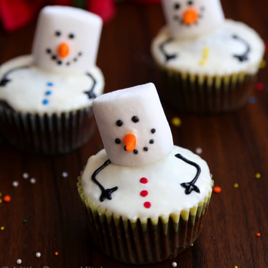 Snowman Cupcakes