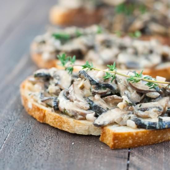 Garlic & Herb Mushroom Toast