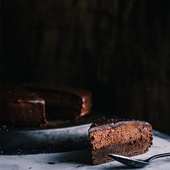 Chocolate Bourbon Mousse Cake