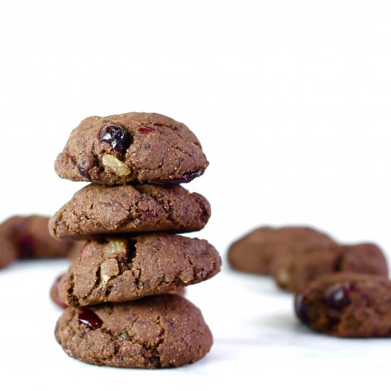 Chocolate Cranberry Ginger Bites