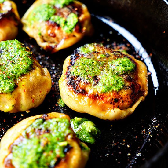 Chinese Meat Pies w/Cilantro Butter