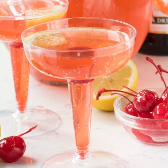 Pink Lemontini Champagne Cocktail