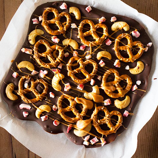 Peppermint Pretzel Chocolate Bark