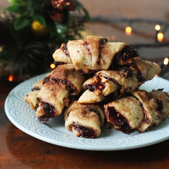 Cherry, Chocolate and Almond Rugelach