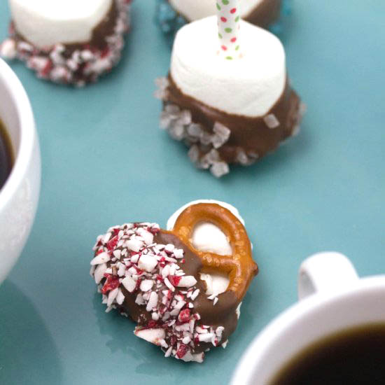 Caramel Peppermint Pretzel Bites