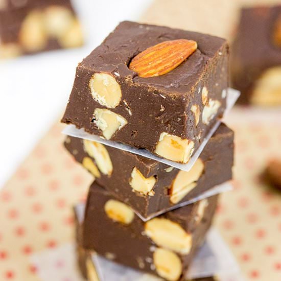 Dark Chocolate Almond Fudge