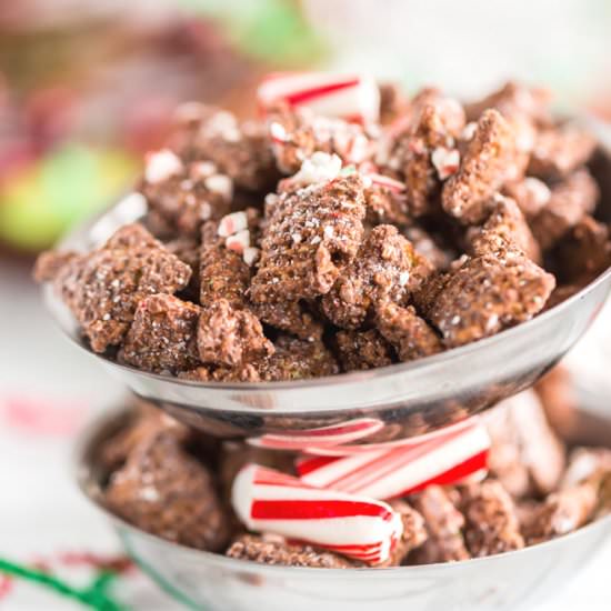 Candy Cane Puppy Chow