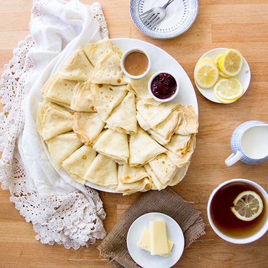 Traditional Russian Blintzes