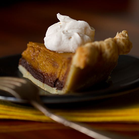 Black Bottom Pumpkin Pie