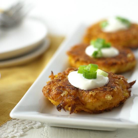 Delicata Squash Cheddar Fritters