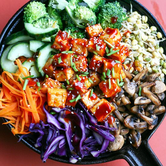 Cast iron skillet bibimbap