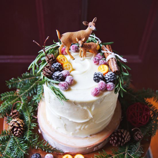 Red Velvet Woodland Cake