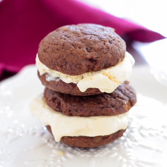 Gingerbread Ice Cream Sandwiches