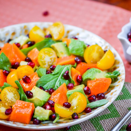 Ripe Papaya and Avocado Salad