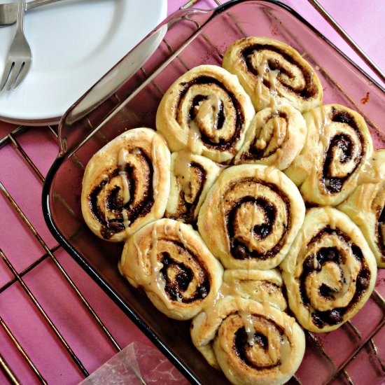 Chocolate Mocha Cinnamon Rolls