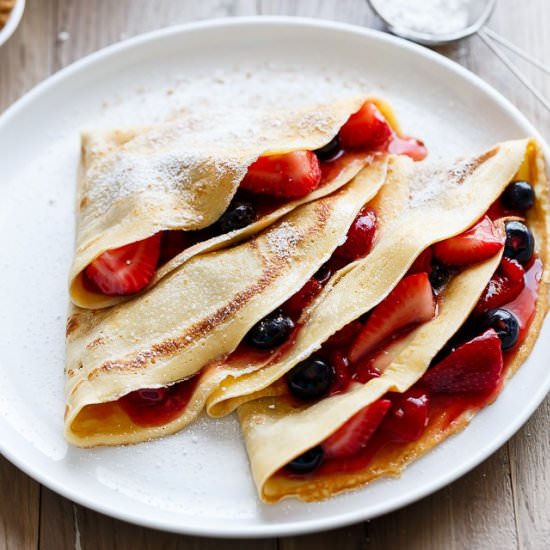 Blender Eggnog Crêpes