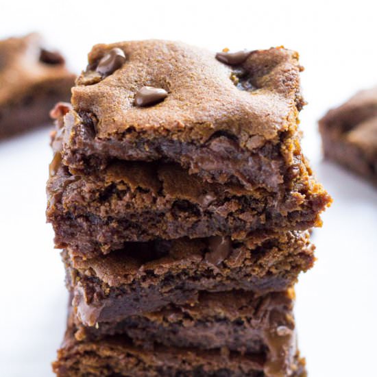 Rolo Stuffed Gingerbread Blondies