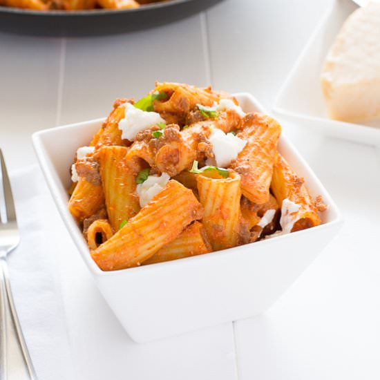 Ricotta Pasta with Beef