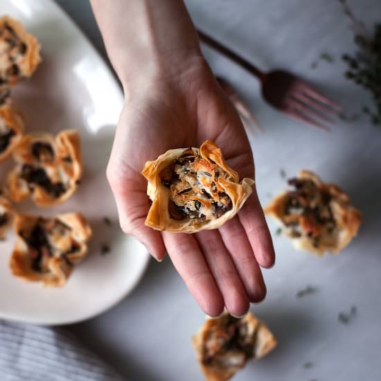 WILD MUSHROOM &  THYME PHYLLO TART