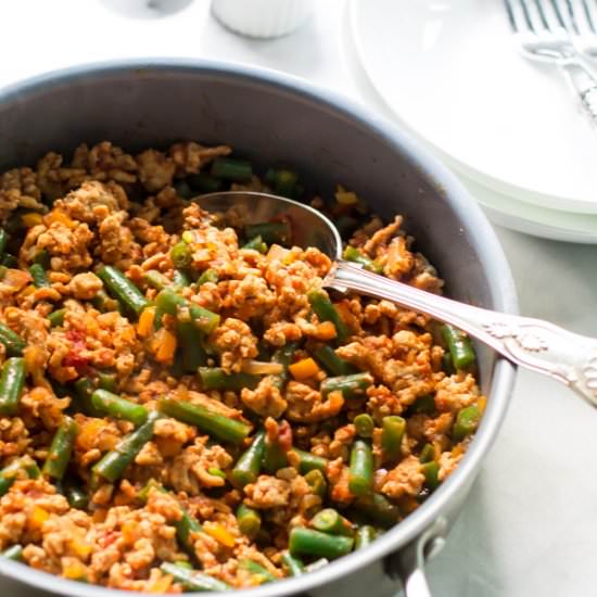 Ground Turkey with Green Bean