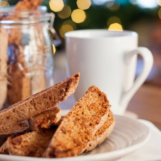 Ginger & White Chocolate Biscotti