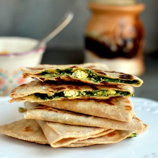 Spinach-Paneer Paratha