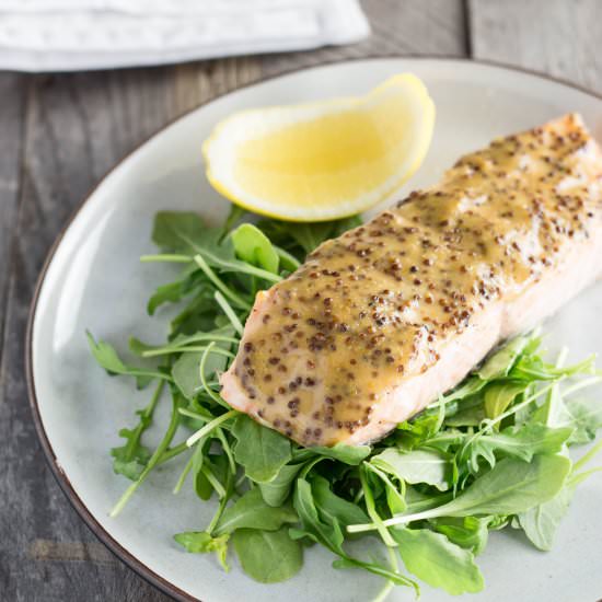 Maple-Mustard Glazed Salmon