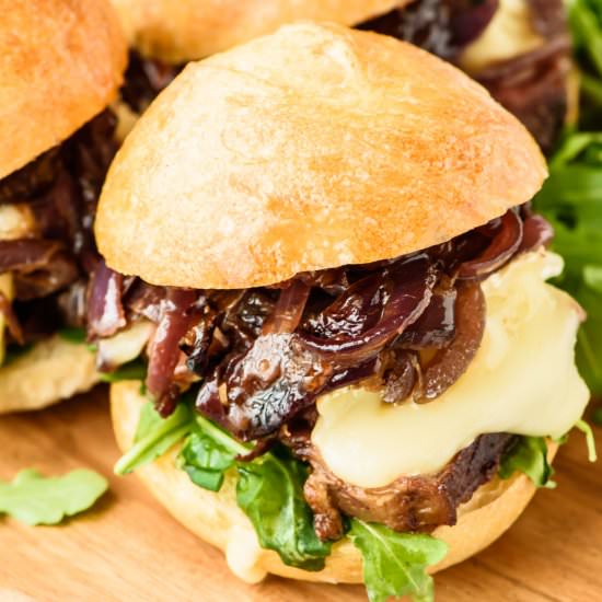 Mini Steak Sandwiches with Brie