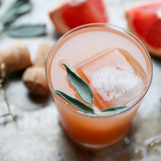 Grapefruit Sage Champagne Cocktails